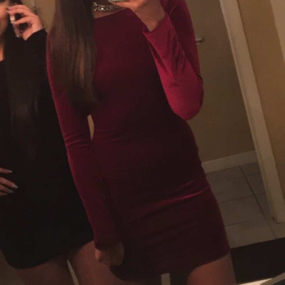 windsor bodycon velvet mini dress - Picture 4 of 4